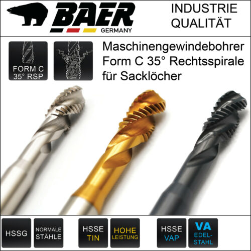 Baer gewindebohrer m20 - gewindebohrer, m2-m20