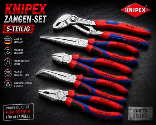 Knipex zangen set - zangen, 5-tlg